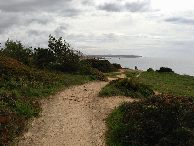 Looking towards Faro from the cliff top path (2014)