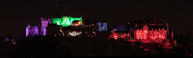 Edinburgh Castle Christmas Lights