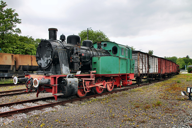 Historische Werksbahnlok auf dem Zechenbahnhof (Zeche Zollern 2/4, Dortmund-Bövinghausen) / 20.05.2023