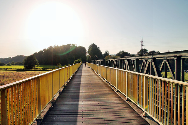 Auf der Ruhrbrücke Wandhofen (Schwerte-Ergste) / 9.09.2023