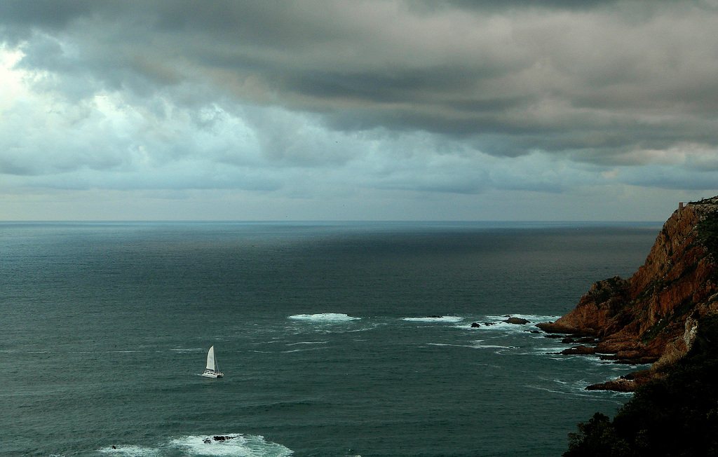 Heading for shelter: Knysna Heads, South Africa