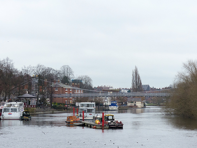 Looking up river on the Dee at Chester