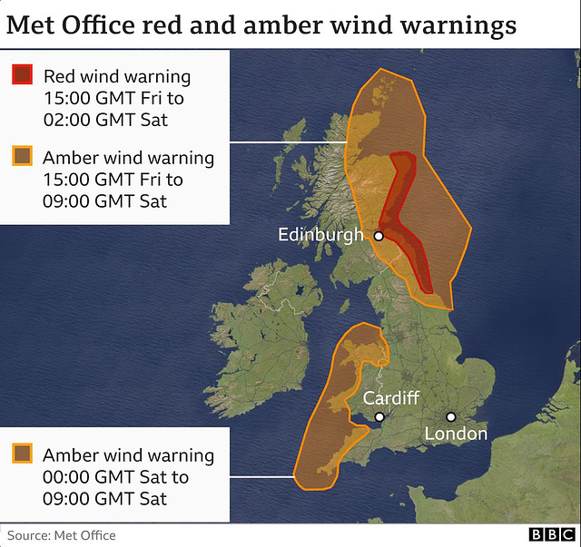 wst - Storm Arwen warnings [Friday 26th Nov 2021]