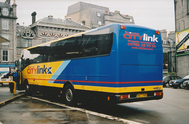 Bluebird Buses (Stagecoach) X677 NSE (Scottish Citylink contractor) at Aberdeen - 27 Mar 2001