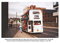 Stagecoach Routemaster - Reg.no.CUV 121C - Glasgow - c 1991