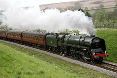 71000 DUKE OF GLOUCESTER  at Abbots House Farm on 1T13 14.00 Whitby to Pickering  7th May 2011