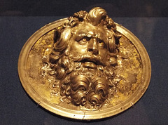 Gilded Silver Medallion with a Head of a Centaur or Silenus in the Metropolitan Museum of Art, June 2016