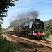 LMS class 8P Coronation 46233 DUCHESS OF SUTHERLAND at Meads Lane Crossing with 1Z24 Scaborough - Tyseley The Scarborough Flyer 1st July 2017