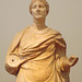 Detail of the Statue of the Priestess Aristonoe from Rhamnous in the National Archaeological Museum in Athens, May 2014