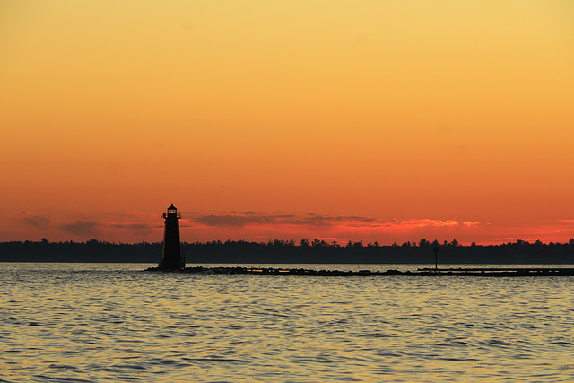 Manistique Lighthouse at Sunset