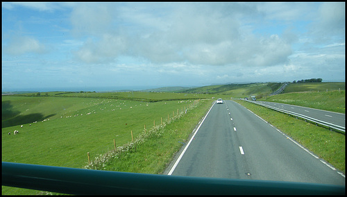 sea view from the A35