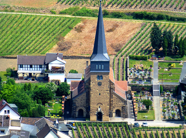 DE - Mayschoß - View from Ümerich rock towards St. Nikolaus und St. Rochus