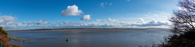 Panorama photograph of the River Mersey, landscape format.