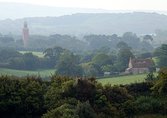 Whitecroft tower in the morning mist