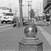 Balls on the sidewalk