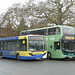 Whippet WS344 (YX10 BDE) and Stagecoach East 10800 (SN66 VZY) in Cambridge - 29 Mar 2023 (P1140814)
