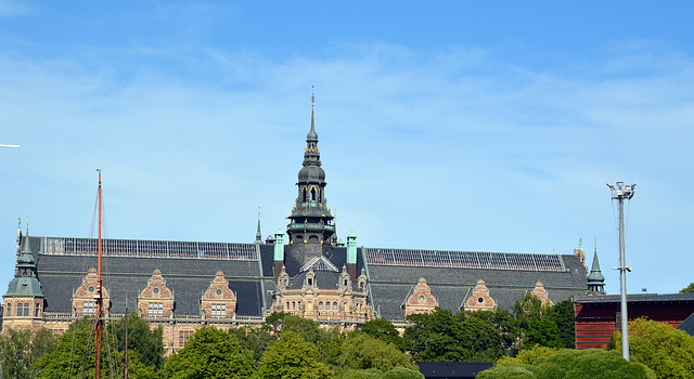 Sicht zum nordischen Museum in Stockholm