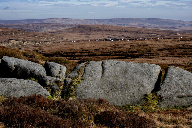 a view East to the Derwent Moors