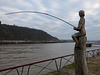 Andernach- Woodcarving of an Angler