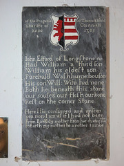 halwell church, devon , c18 tomb of william elford