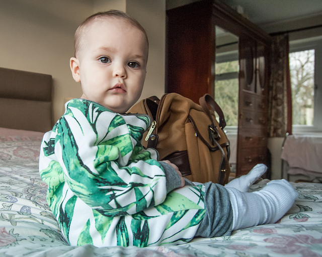 A Baby and a Billingham Bag