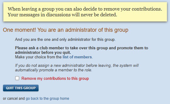 Leave group