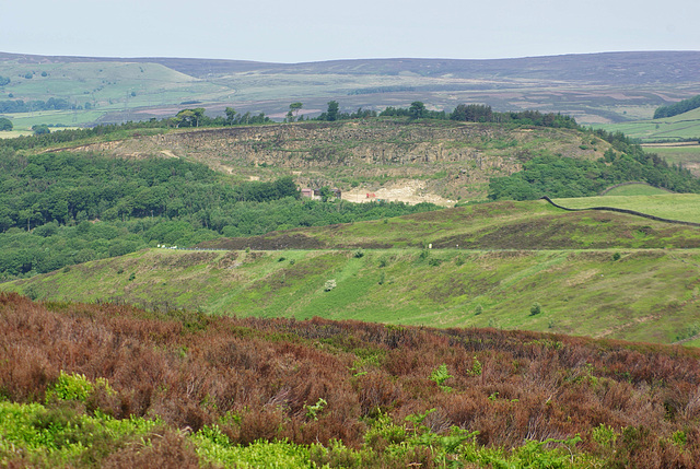 Shire Hill Quarry from Span Moor