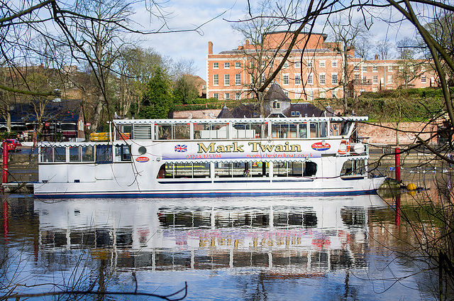 One of the pleasure boats that have trips upstream in summer