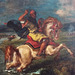 Detail of Moroccan Horseman Crossing a Ford by Delacroix in the Getty Center, June 2016