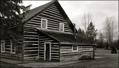 Cottonwood House Black and White.