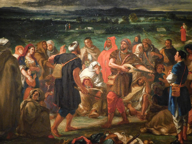 Detail of Arab Players by Delacroix in the Metropolitan Museum of Art, January 2019