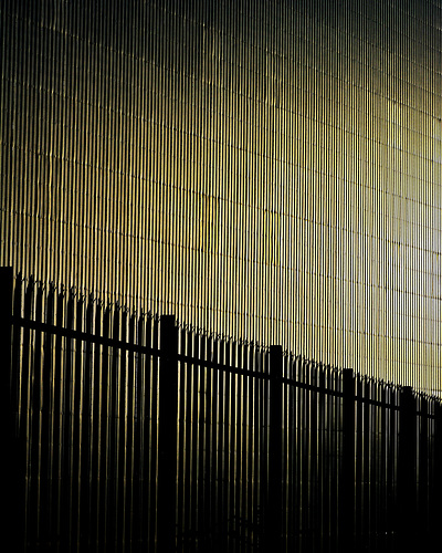Fence,wall and sunlight