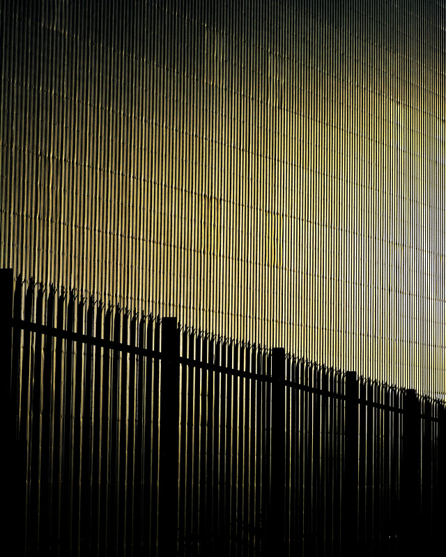 Fence,wall and sunlight
