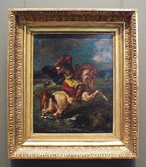 Moroccan Horseman Crossing a Ford by Delacroix in the Getty Center, June 2016