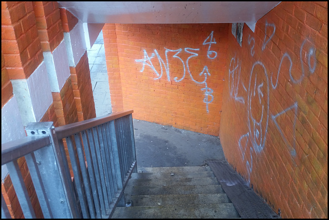 council wreck walls with their obnoxious orange paint