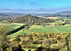 Blick von der Burg Gleiberg auf die Burg Vetzberg