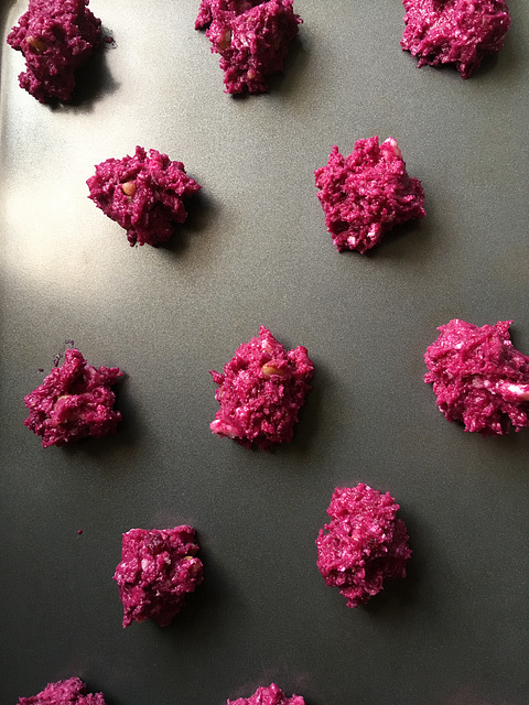 Beet cookies before baking