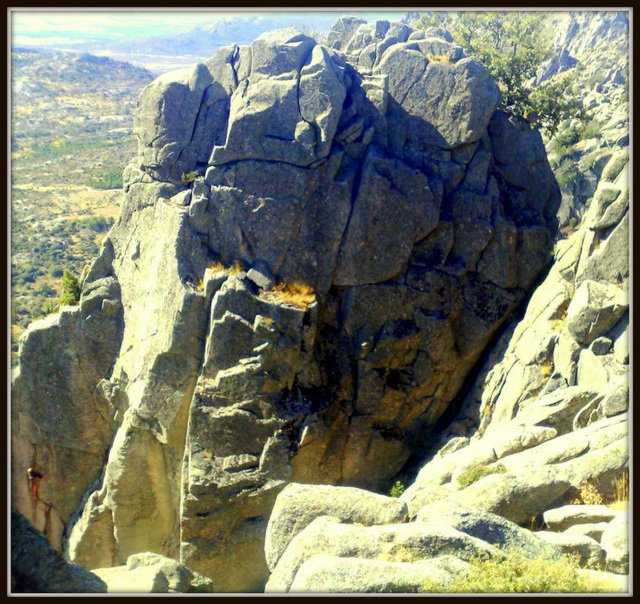 Sierra de La Cabrera and climber