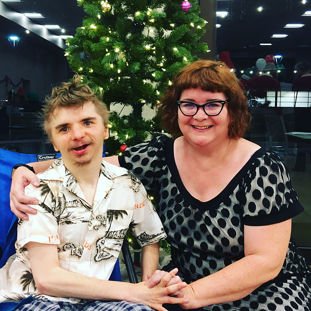 Son and me, at holiday dance