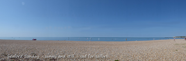 Sunday sailors becalmed - Seaford - 19 7 2021