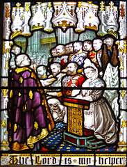 Detail of Queen Victoria Memorial Window, Great Malvern Priory, Worcestershire
