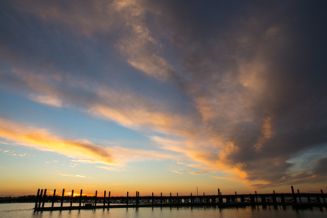 Sunset fading, Neuse River