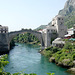 Mostar- Looking Down the Neretva Towards the Old Bridge