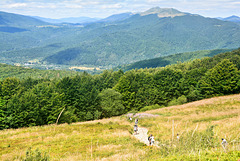 Hiking trails in the Bieszczady Mountains, Carpathians Poland