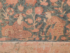 Detail of a Kalamkari Hanging with Figures in an Arch Setting in the Metropolitan Museum of Art, October 2018