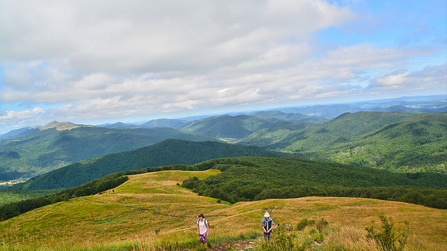 Hiking trails in the Bieszczady Mountains, Carpathians Poland