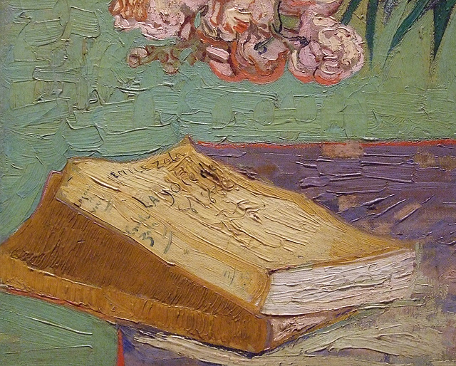 Detail of Oleanders by Van Gogh in the Metropolitan Museum of Art, May 2011