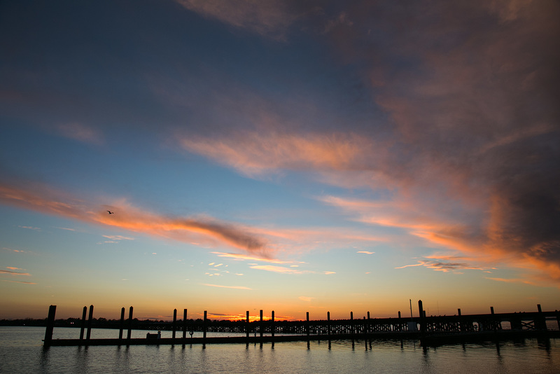 Sunset glow, Neuse River