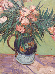 Detail of Oleanders by Van Gogh in the Metropolitan Museum of Art, May 2011
