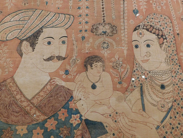 Detail of a Kalamkari Hanging with Figures in an Arch Setting in the Metropolitan Museum of Art, October 2018
